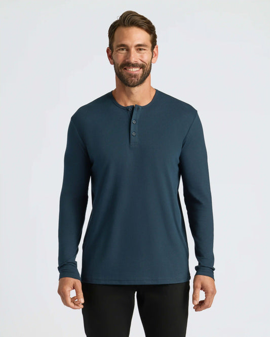 Navy Classic Long Sleeve Henley